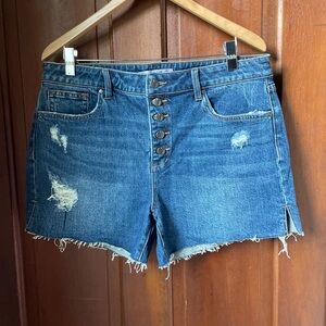 Joe's Jeans Distressed Blue Denim Jean Shorts